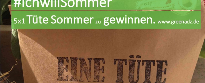 Feedback geben, Baum pflanzen und Tüte Sommer gewinnen