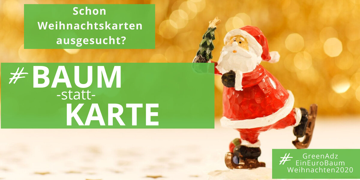 Baum Statt Karte Weihnachtskarten Mal Anders Fur Nur 1 Pro Baum