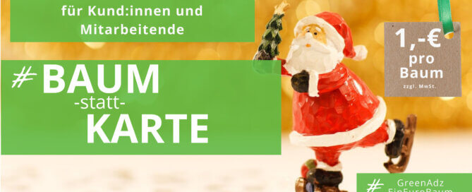 Ein Baum-statt-Karte kostet nur einen Euro und ist damit günstiger als Porto und Druck von Weihnachtskarten #BaumstattKarte